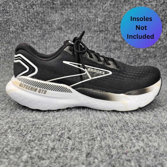 Brooks Glycerin GTS 21 Womens Size 8.5 Black Grey White Athletic Running Shoes - Picture 1 of 15